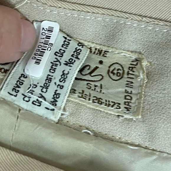 GUCCI Skirt Womens Tan Wool Made in Italy Vintage Size IT 46 / US 10 - Picture 5 of 13